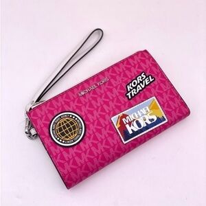 Michael Kors Jet Set Travel DoubleZip Wallet Wristlet